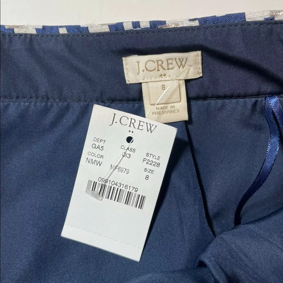 NWT J Crew Factory Skirt Size 8 F2228 Side Pockets , Front Pleats Multicolor - Picture 4 of 9